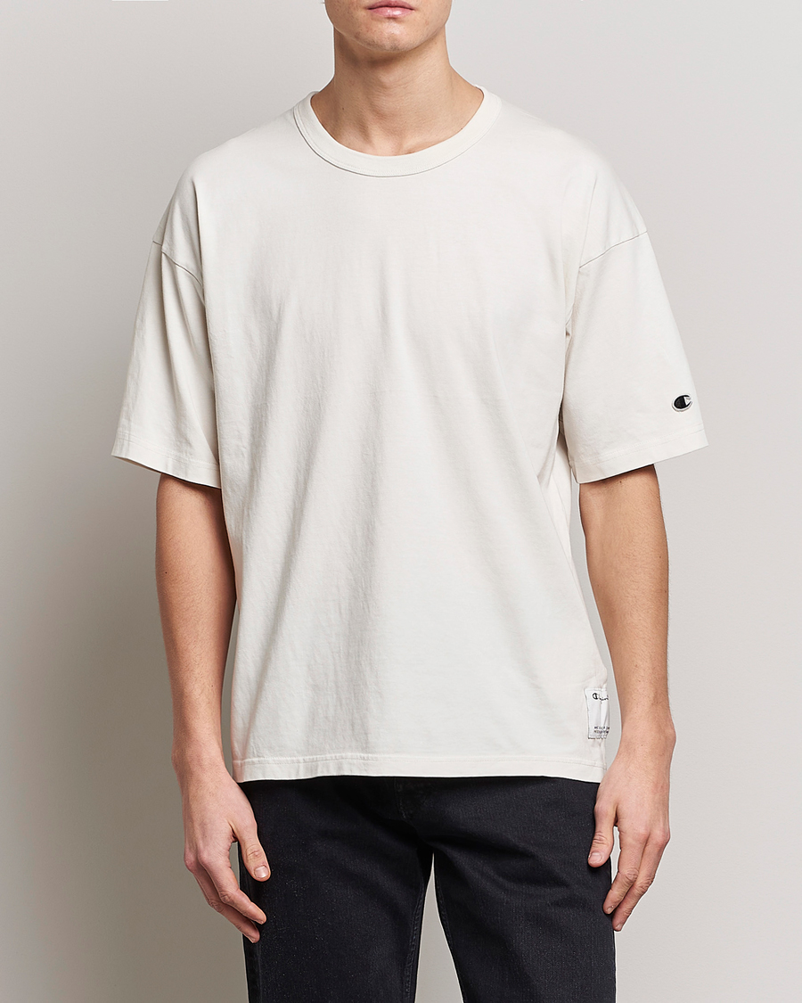 Men | White t-shirts | Champion | Heritage Garment Dyed T-Shirt Egret