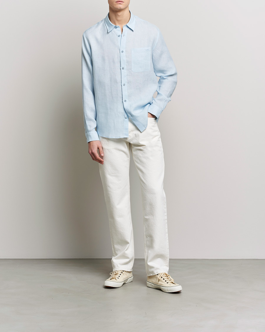 Men | Shirts | A.P.C. | Cassel Linen Shirt Light Blue