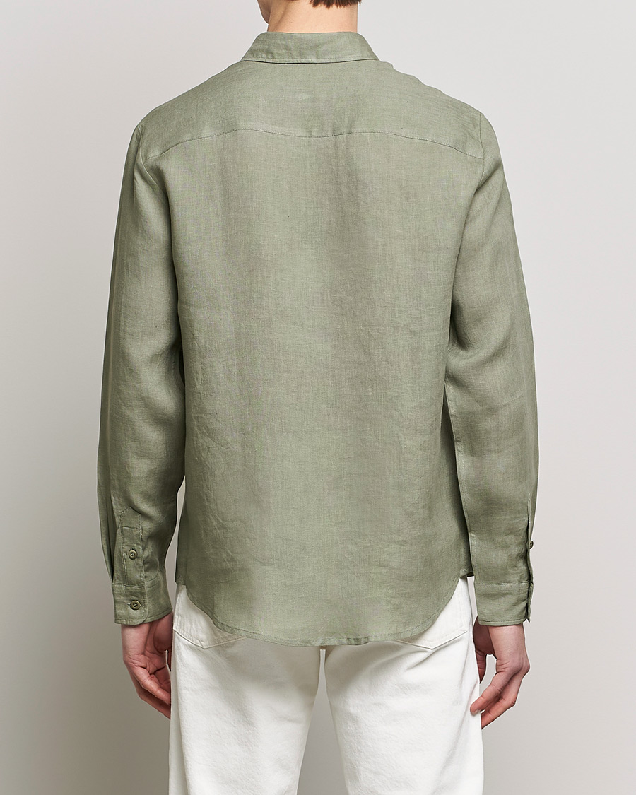 Men | Shirts | A.P.C. | Cassel Linen Shirt Light Olive