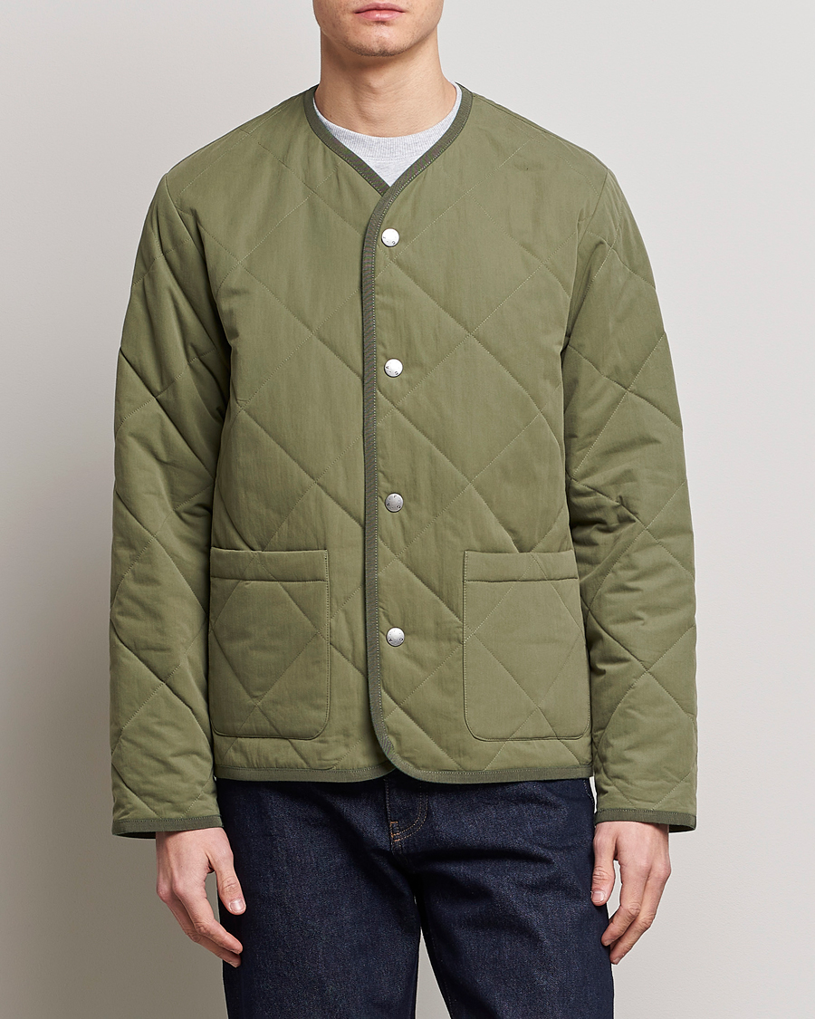 Men | Spring Jackets | A.P.C. | Julien Quilted Jacket Olive