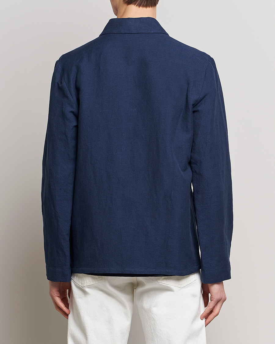 Men | Coats & Jackets | A.P.C. | Kerlouan Linen Chore Jacket Navy