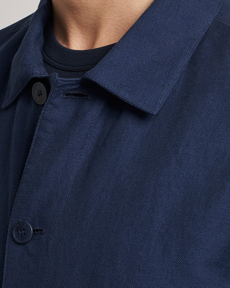 Men | Coats & Jackets | A.P.C. | Kerlouan Linen Chore Jacket Navy