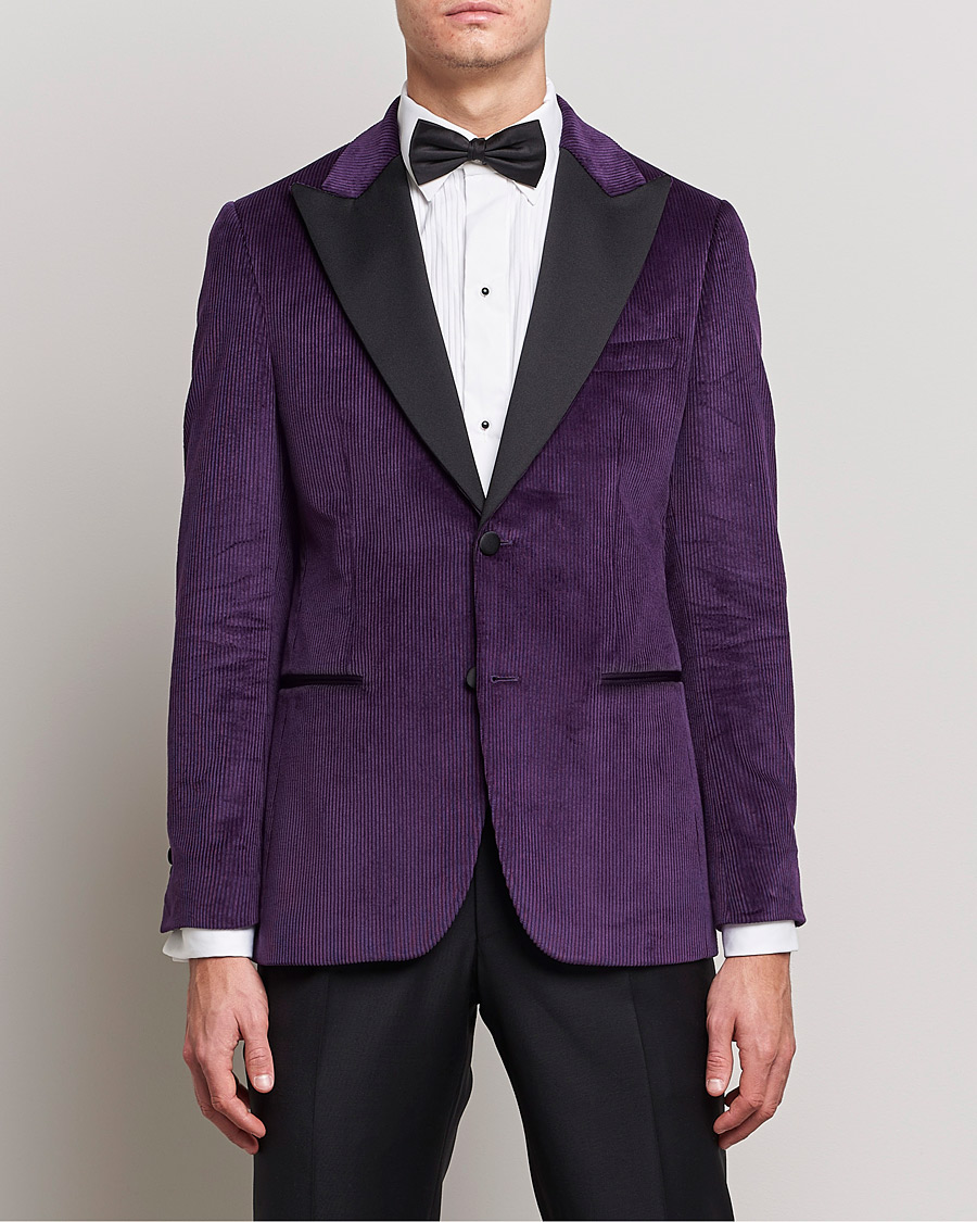 Men | Tuxedo Jackets | Morris Heritage | Carl Corduroy Dinner Jacket Purple