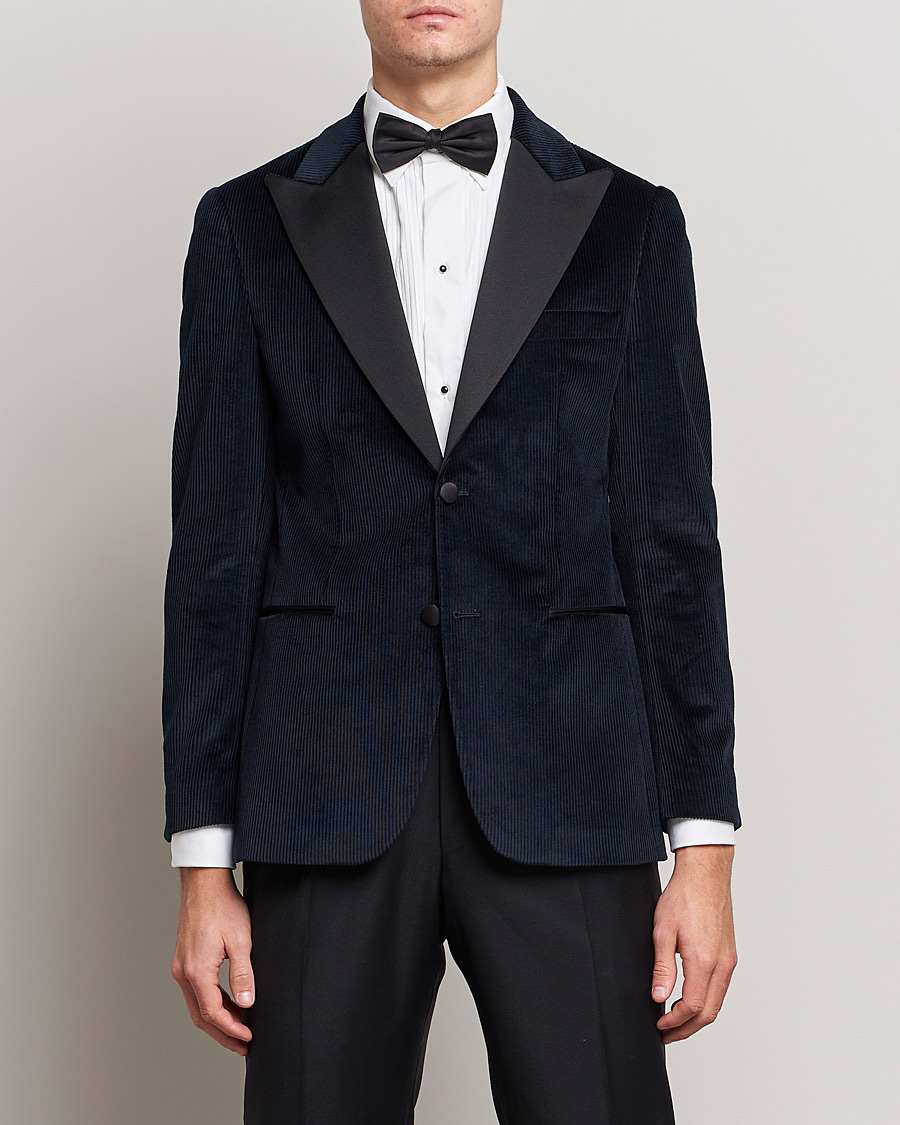 Men | Tuxedo Jackets | Morris Heritage | Carl Corduroy Dinner Jacket Navy
