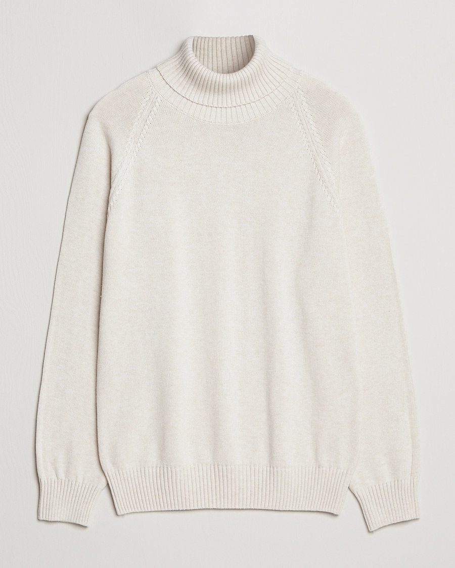 Men | Sweaters & Knitwear | Oscar Jacobson | Connery Cotton Rollneck Off White
