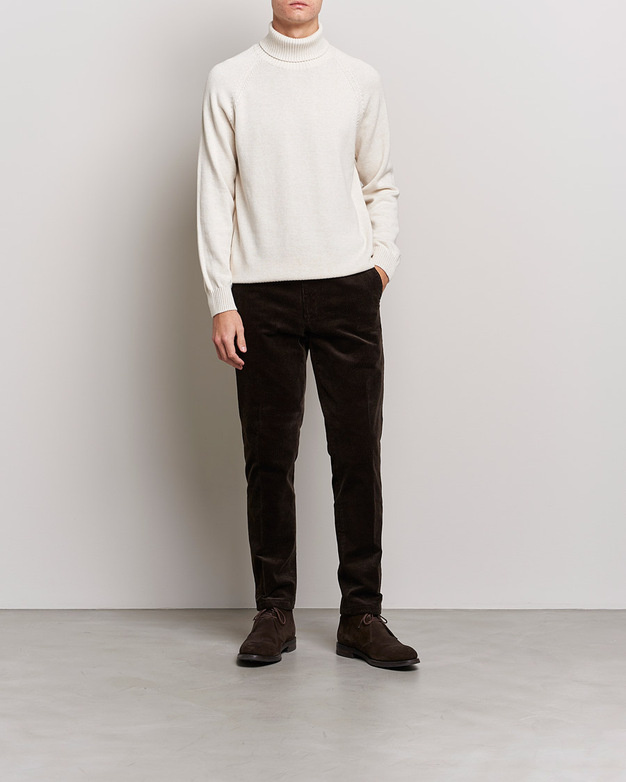 Men | Sweaters & Knitwear | Oscar Jacobson | Connery Cotton Rollneck Off White