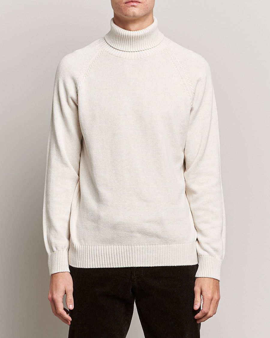 Men | Sweaters & Knitwear | Oscar Jacobson | Connery Cotton Rollneck Off White