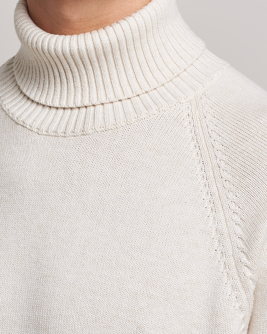 Men | Sweaters & Knitwear | Oscar Jacobson | Connery Cotton Rollneck Off White