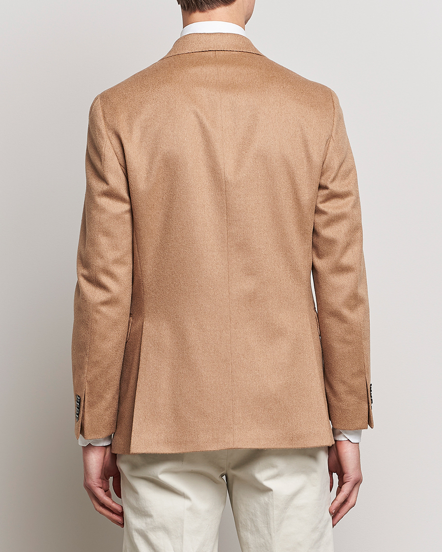 Men | Blazers | Oscar Jacobson | Farries Baby Camelhair DB Blazer Light Camel