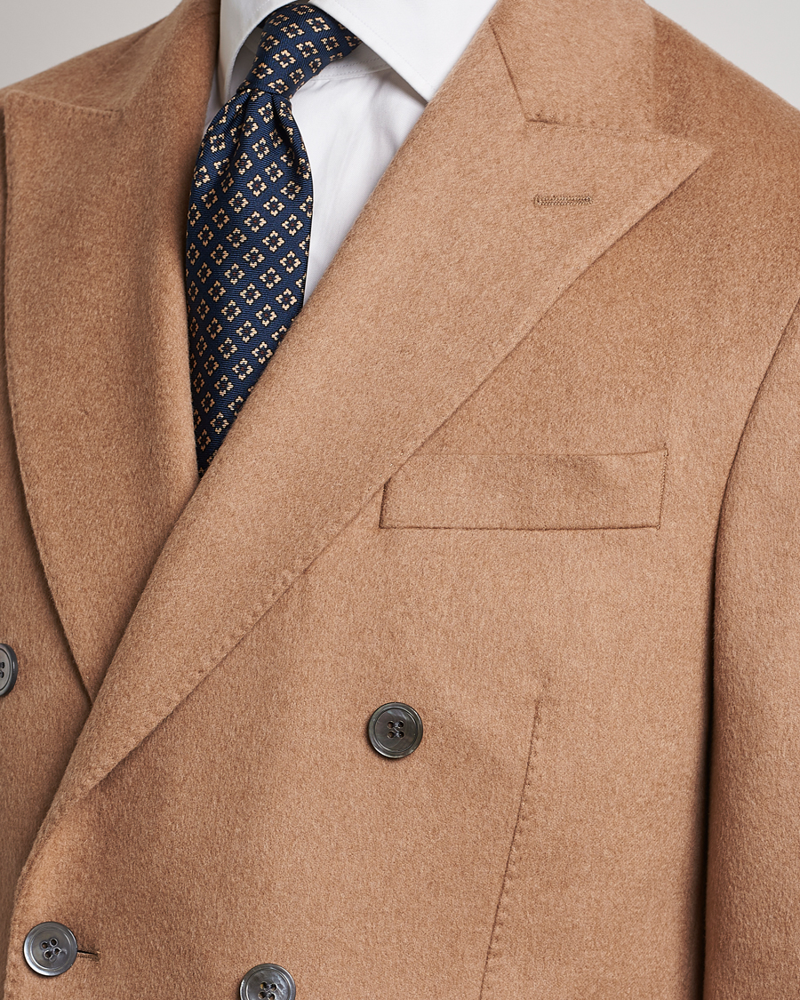 Men | Blazers | Oscar Jacobson | Farries Baby Camelhair DB Blazer Light Camel