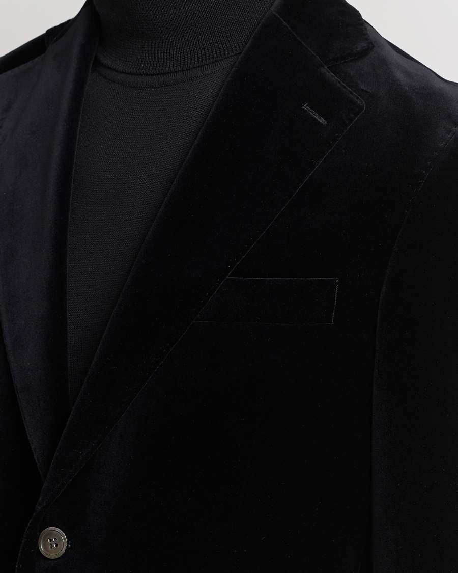 Men | Blazers | Oscar Jacobson | Fogerty Velvet Blazer Black