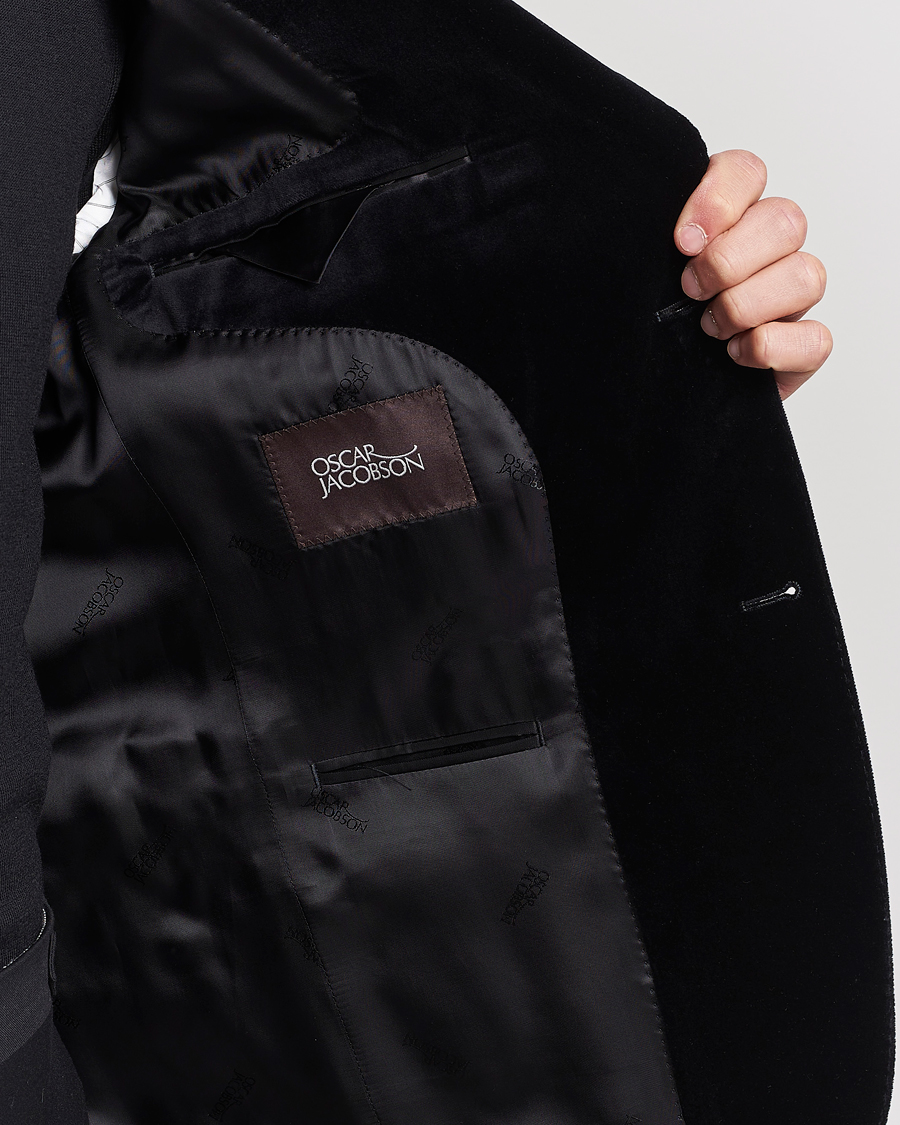 Men | Blazers | Oscar Jacobson | Fogerty Velvet Blazer Black
