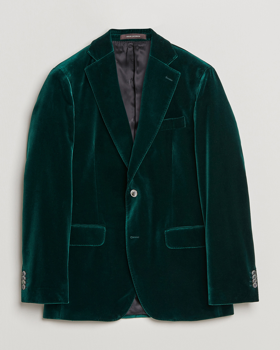 Men | Blazers | Oscar Jacobson | Fogerty Velvet Blazer Green