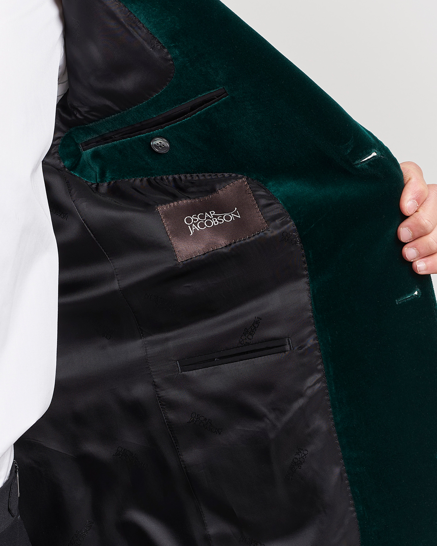 Men | Blazers | Oscar Jacobson | Fogerty Velvet Blazer Green