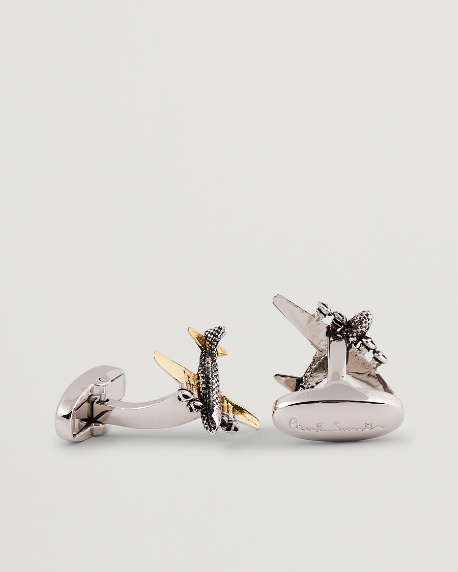 Men | Paul Smith Airplane Silver Cufflink Gold | Paul Smith | Airplane Silver Cufflink Gold