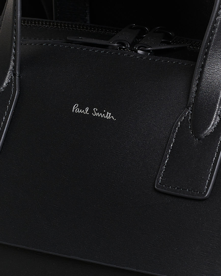 Men | Paul Smith Leather Double Zip Shoulder Bag Black | Paul Smith | Leather Double Zip Shoulder Bag Black