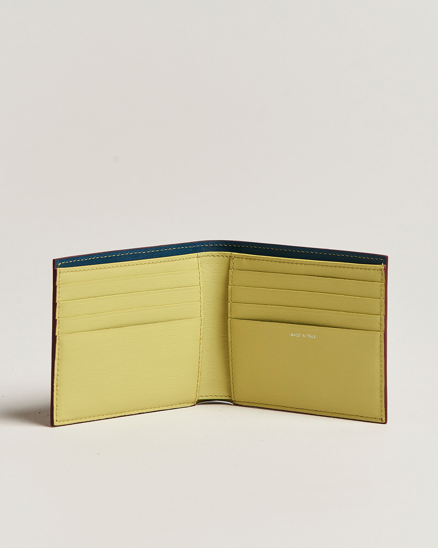 Men | Bi-fold & Zip Wallets | Paul Smith | Color Leather Wallet Wine Red