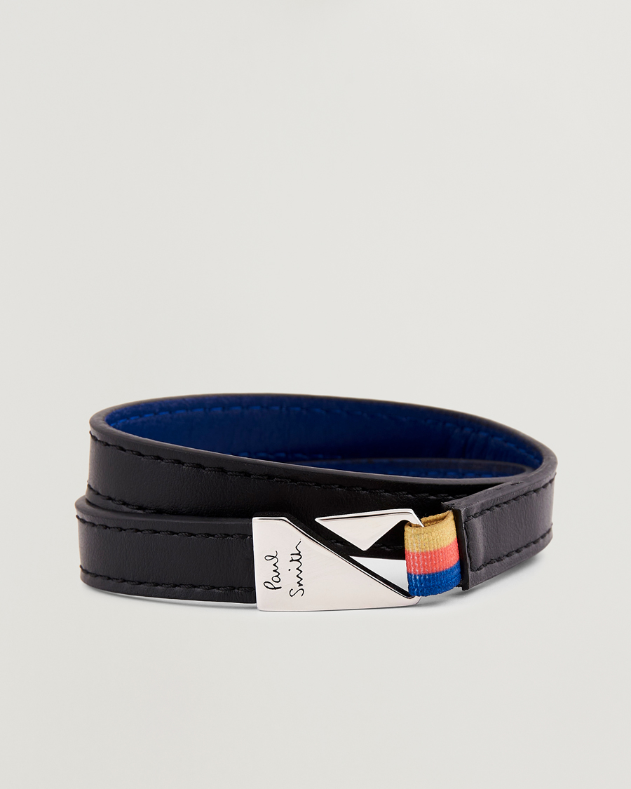 Men | Paul Smith Leather Hook Wrap Bracelet Black | Paul Smith | Leather Hook Wrap Bracelet Black