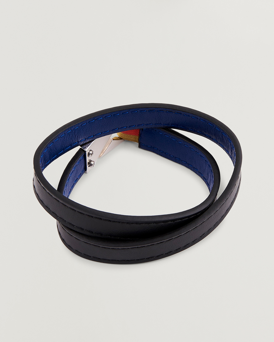 Men | Paul Smith Leather Hook Wrap Bracelet Black | Paul Smith | Leather Hook Wrap Bracelet Black
