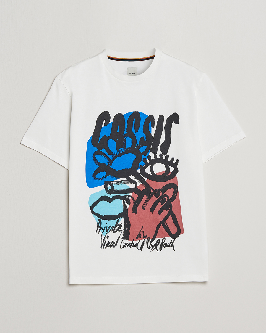 Men | T-Shirts | Paul Smith | Cassis Print T-Shirt White