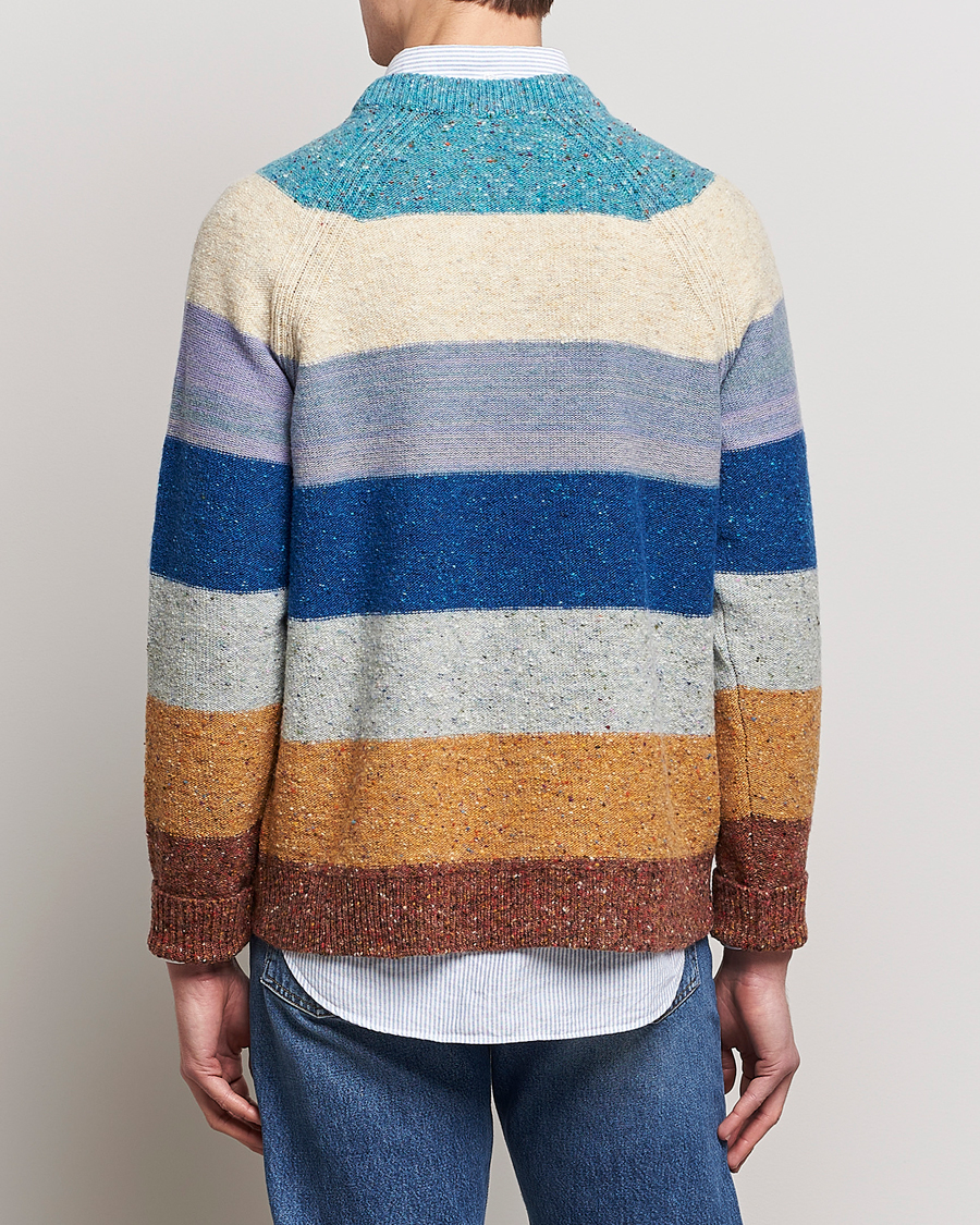 Men | Sweaters & Knitwear | Paul Smith | Heavy Knitted Stripe Sweater Blue
