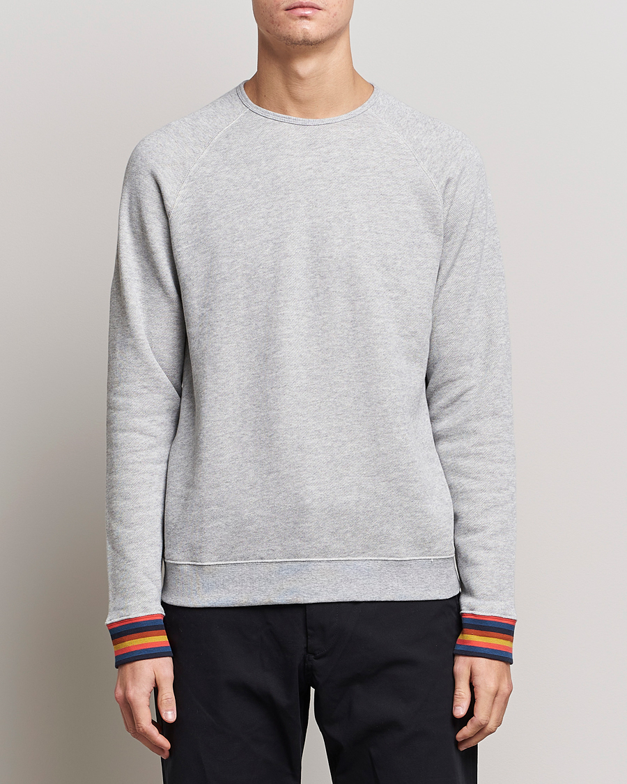 Men | Loungewear | Paul Smith | Bright Stripe Sweatshirt Grey