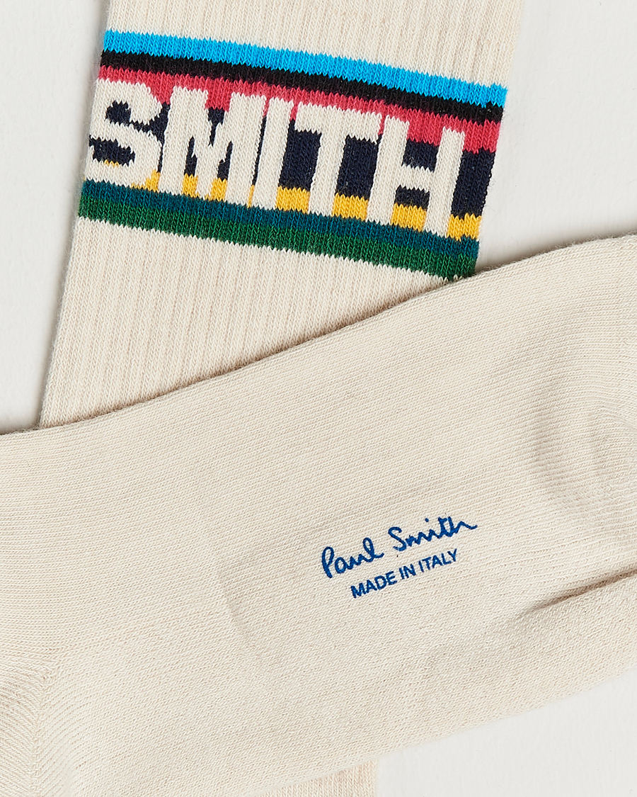 Men | Underwear & Socks | Paul Smith | Ari Logo Sock Off White
