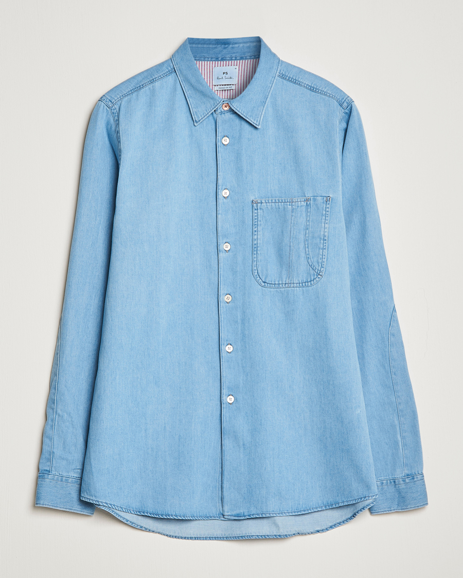 Men | Shirts | PS Paul Smith | Regular Fit Denim Shirt Light Blue