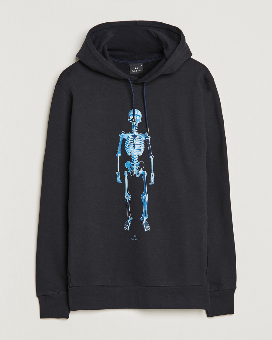 Men | Sweaters & Knitwear | PS Paul Smith | Skeleton Organic Cotton Hoodie Black