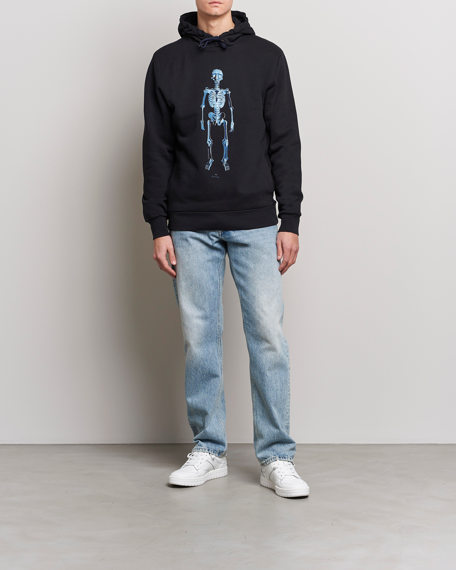 Men | Sweaters & Knitwear | PS Paul Smith | Skeleton Organic Cotton Hoodie Black
