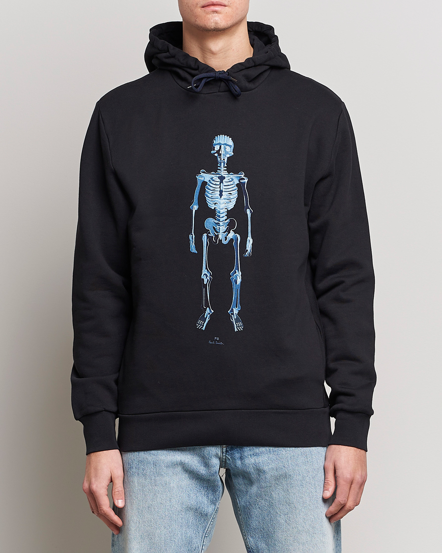 Men |  | PS Paul Smith | Skeleton Organic Cotton Hoodie Black