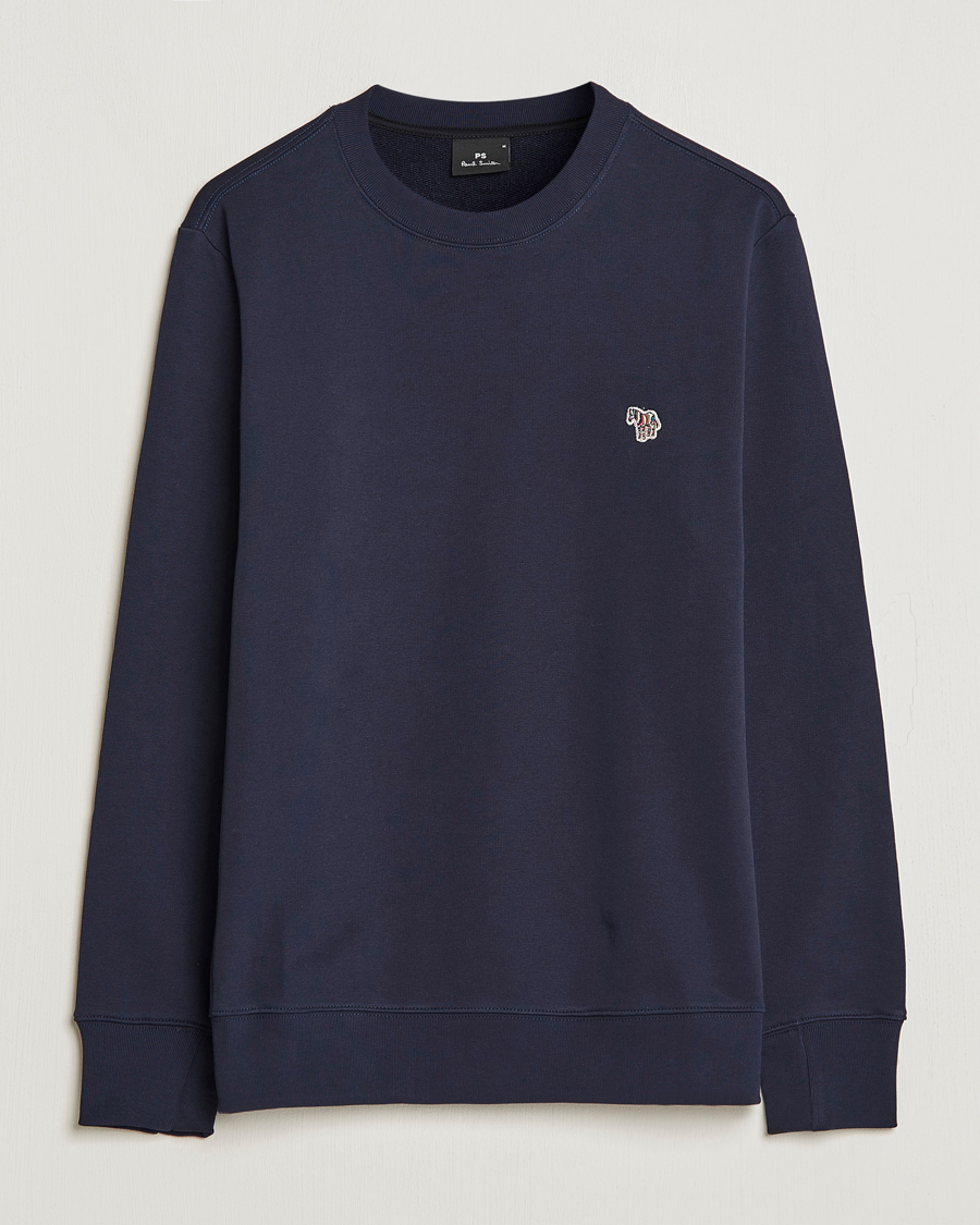 Men | Sweaters & Knitwear | PS Paul Smith | Zebra Organic Cotton Sweatshirt Navy