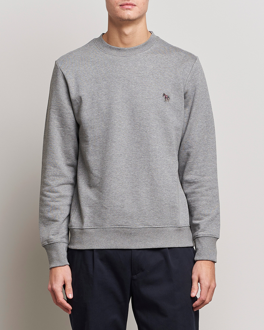 Men |  | PS Paul Smith | Organic Cotton Crew Neck Sweatshirt Grey Melange