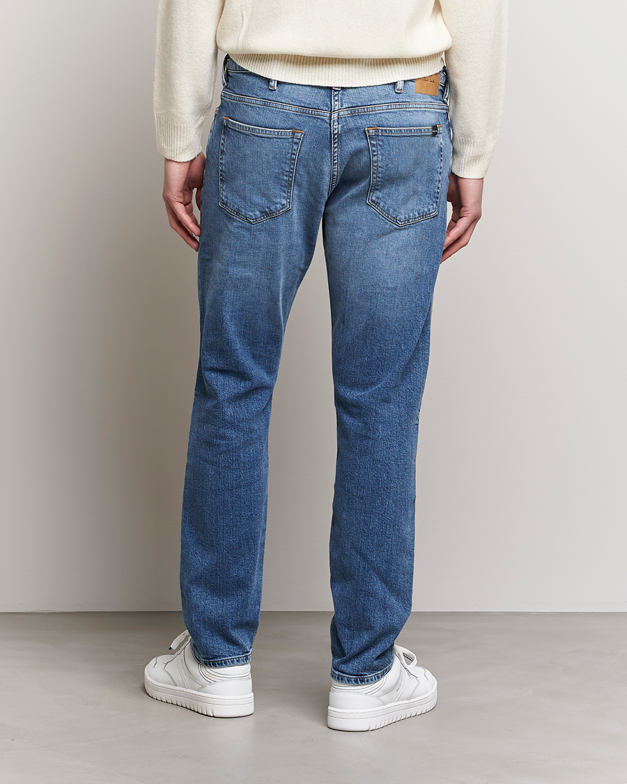 Men | Jeans | PS Paul Smith | Taped Fit Organic Cotton Jeans Mid Blue