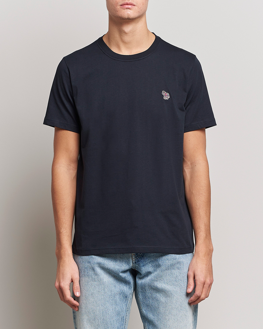 Men | T-Shirts | PS Paul Smith | Organic Cotton Zebra T-Shirt Navy