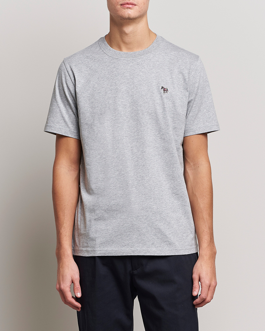 Men | T-Shirts | PS Paul Smith | Classic Organic Cotton Zebra T-Shirt Grey