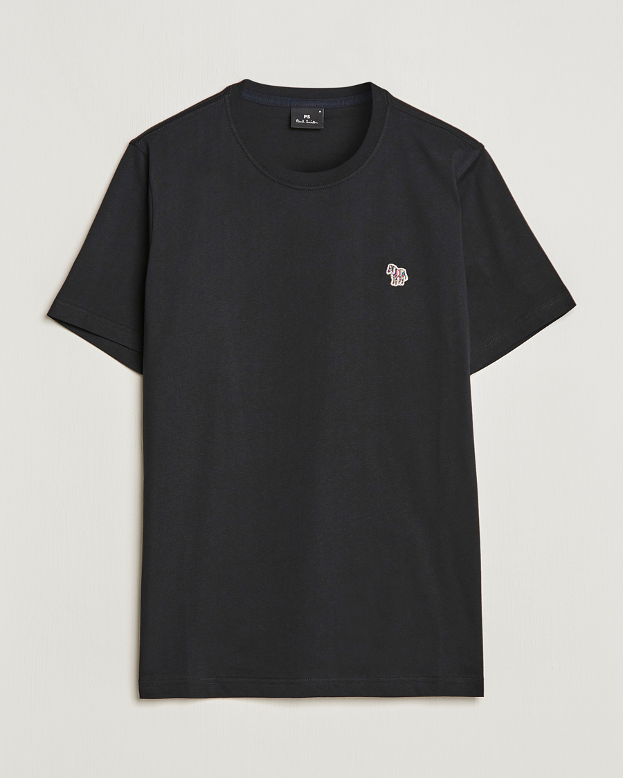 Men | T-Shirts | PS Paul Smith | Classic Organic Cotton Zebra T-Shirt Black