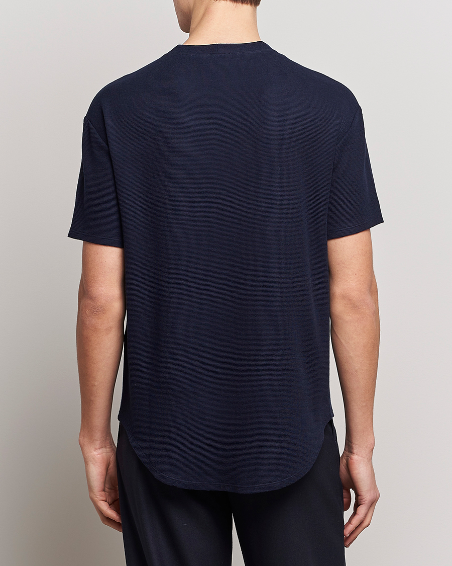 Men | T-Shirts | Giorgio Armani | Cotton/Cashmere T-Shirt Navy