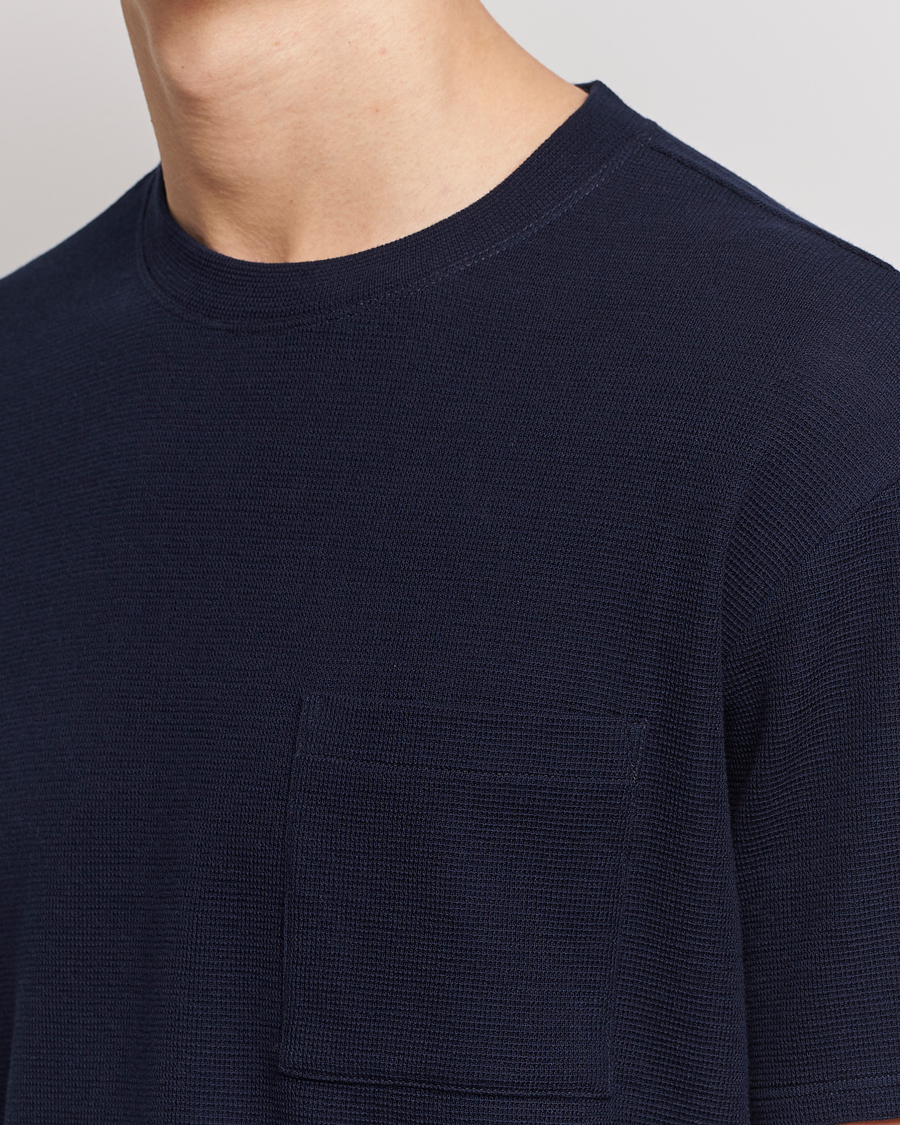 Men | T-Shirts | Giorgio Armani | Cotton/Cashmere T-Shirt Navy