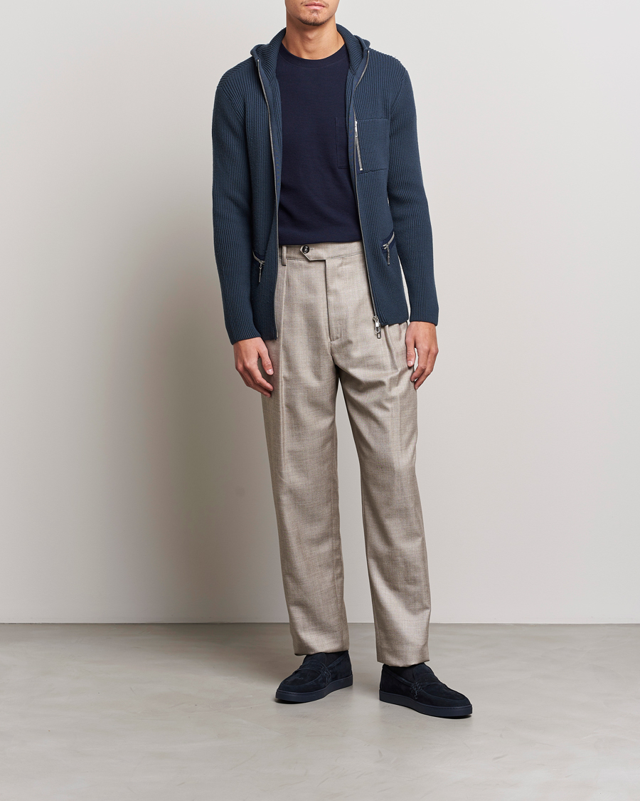 Men | Sweaters & Knitwear | Giorgio Armani | Cardigan Zip Jacket Navy