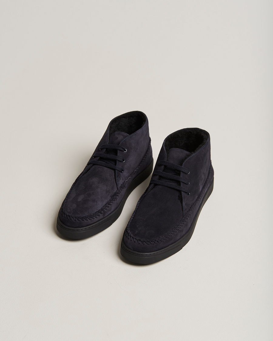 Men | Shoes | Giorgio Armani | Chukka Boots Navy