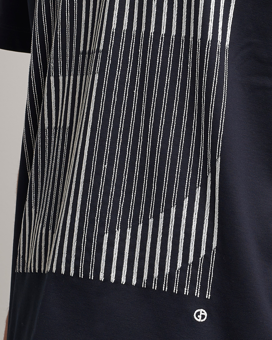 Men | T-Shirts | Giorgio Armani | Abstract Logo T-Shirt Navy