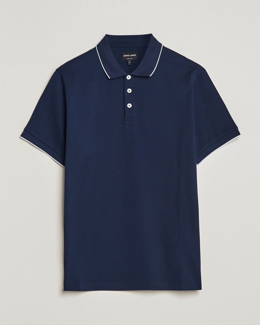 Men | Polo Shirts | Giorgio Armani | Short Sleeve Polo Navy