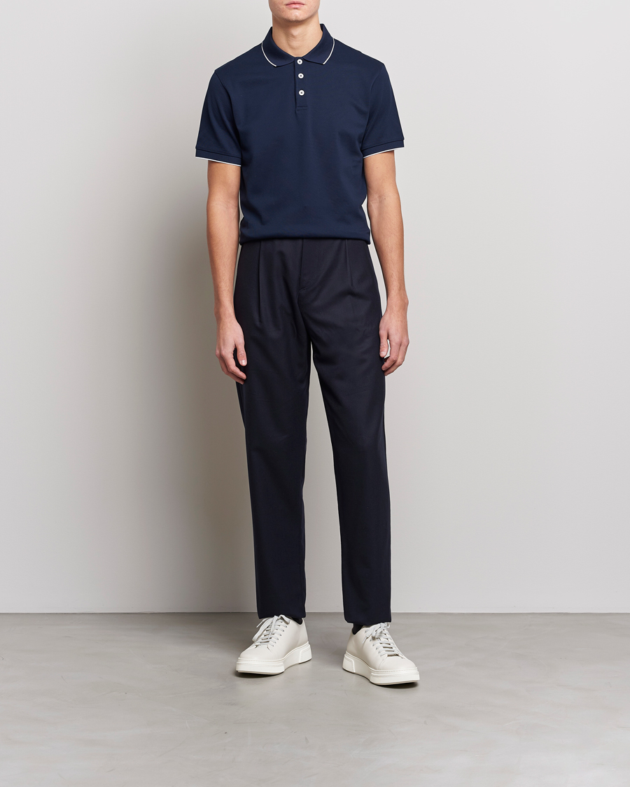 Men | Polo Shirts | Giorgio Armani | Short Sleeve Polo Navy