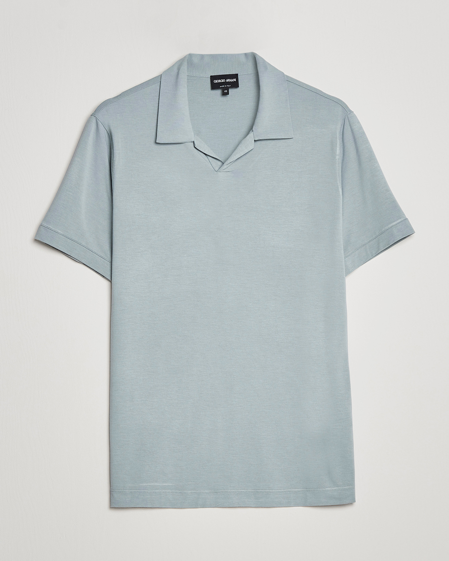 Men | Polo Shirts | Giorgio Armani | Short Sleeve Stretch Polo Light Grey