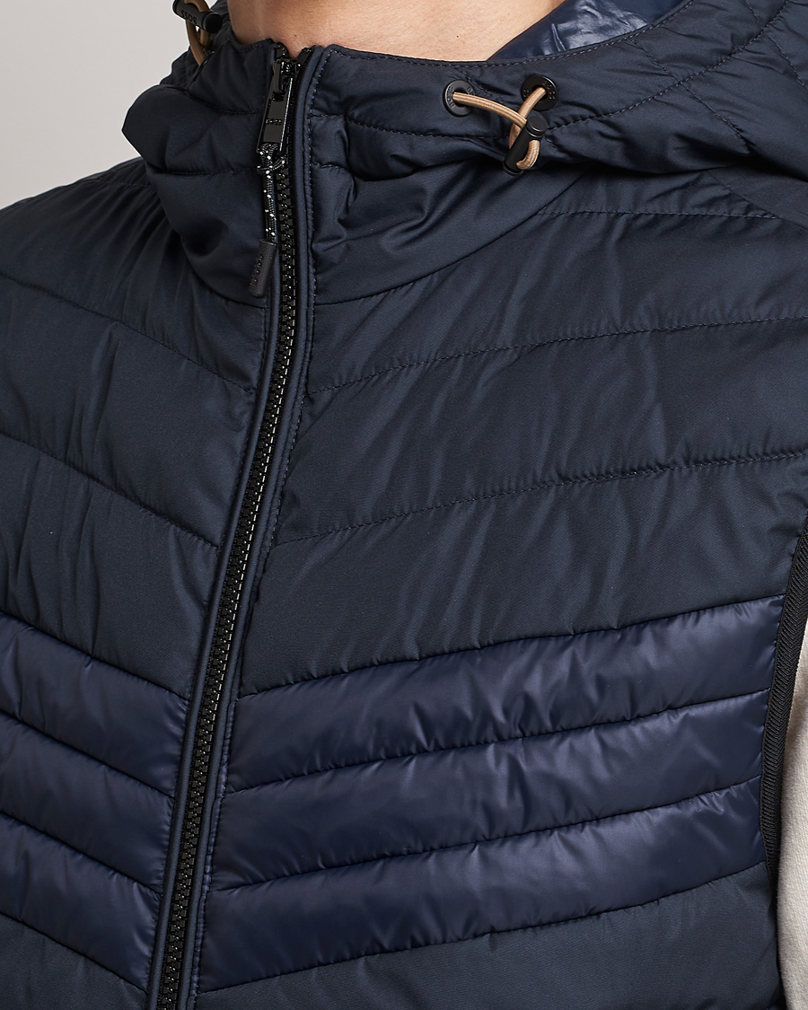 Men | Gilets | BOSS BLACK | Coviltra Down Hooded Vest Dark Blue