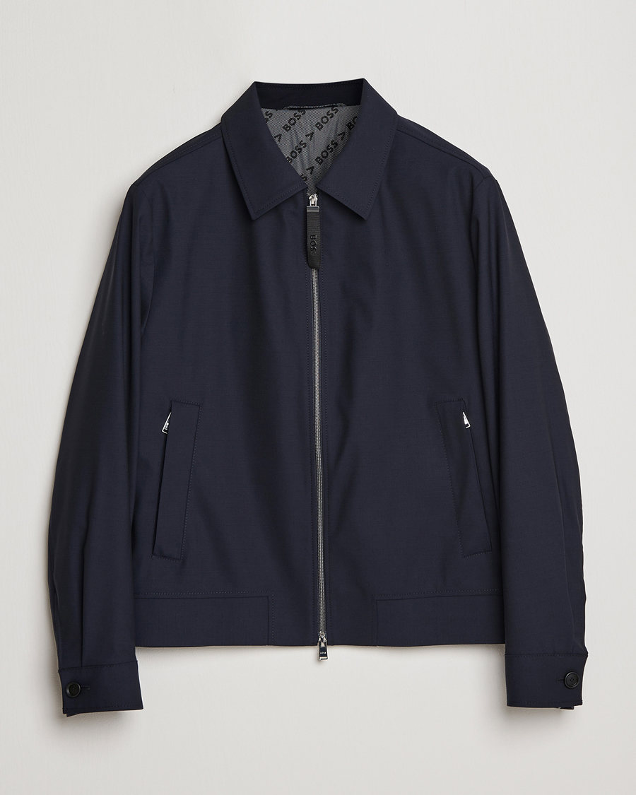 Men | Coats & Jackets | BOSS BLACK | Hanry Wing Jacket Dark Blue