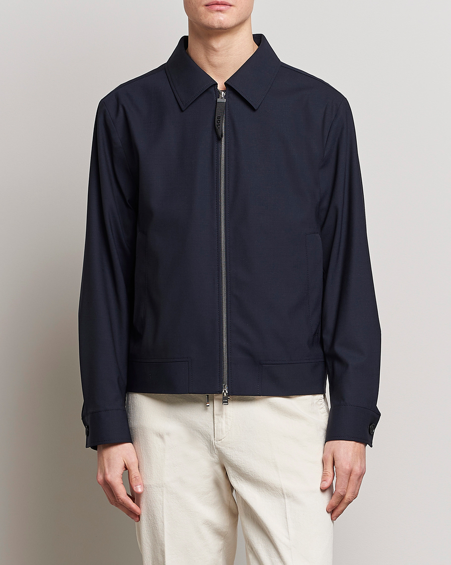 Men | Formal jackets | BOSS BLACK | Hanry Wing Jacket Dark Blue