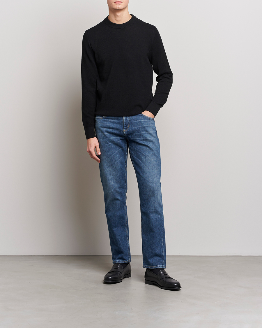 Men | Sweaters & Knitwear | BOSS BLACK | Ecaio Knitted Sweater Black