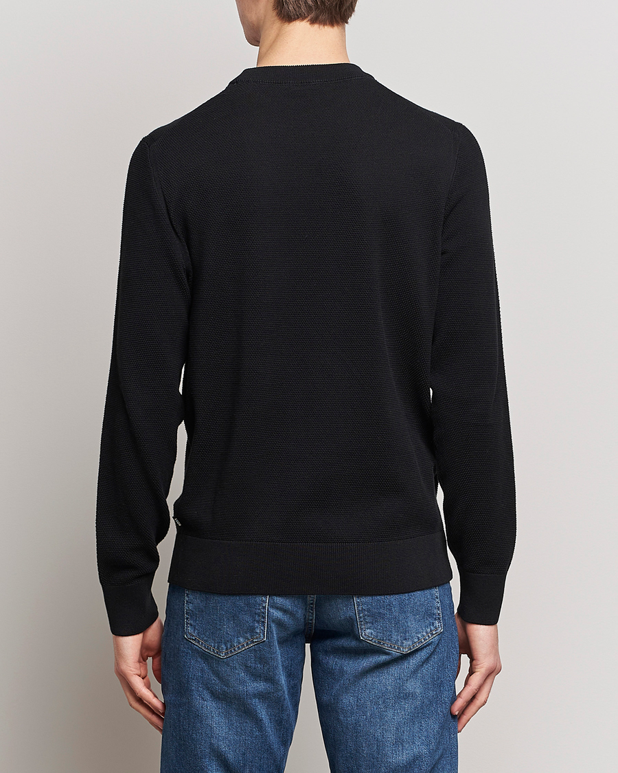 Men | Sweaters & Knitwear | BOSS BLACK | Ecaio Knitted Sweater Black
